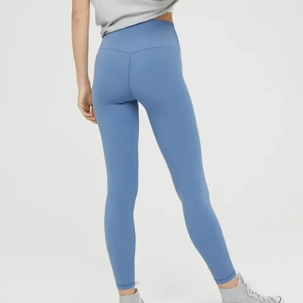 NWT Aerie Offline Real Me Crossover 7/8 Legging - Marbled Blue - Size Large - Picture 3 of 12